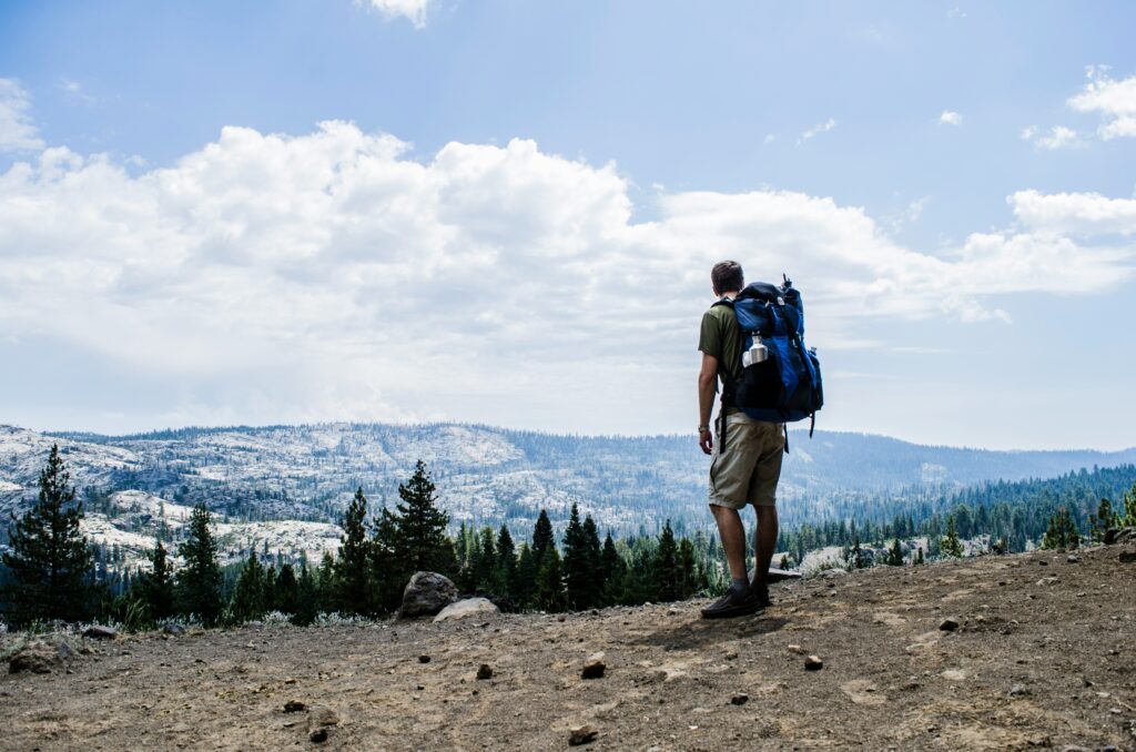 Hiking trail surrounded by natural scenery